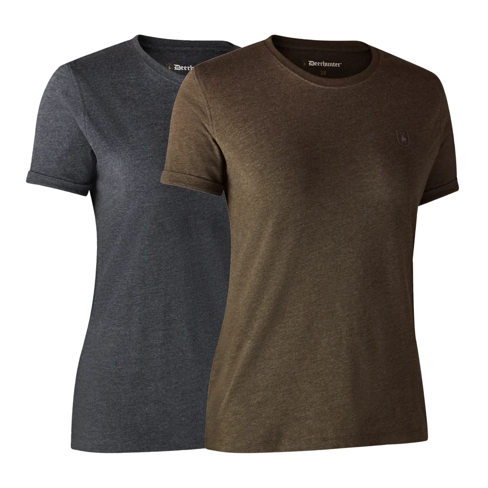 Dámske poľovnícke tirčko DEERHUNTER Ladies Basic 2-pack T-Shirt - tričká dvojbalenie