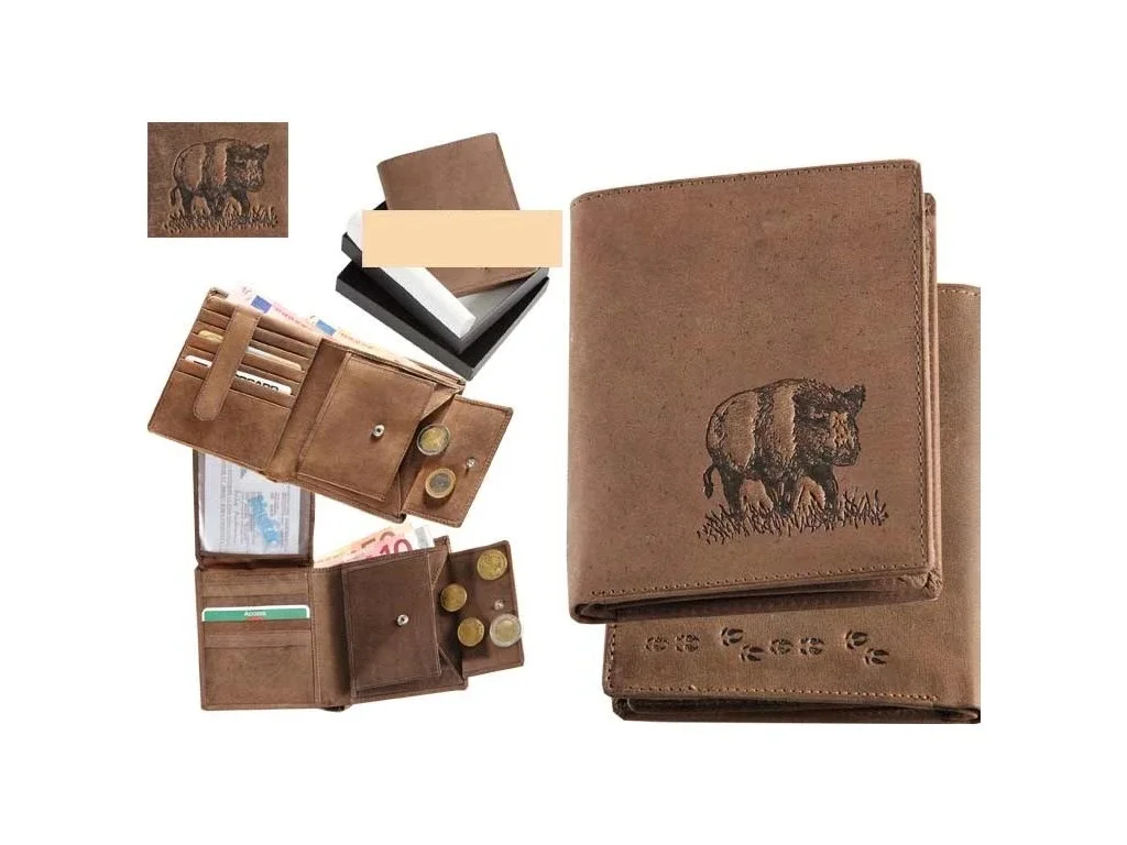 Poľovnícka koženná peňaženka 17 - diviak