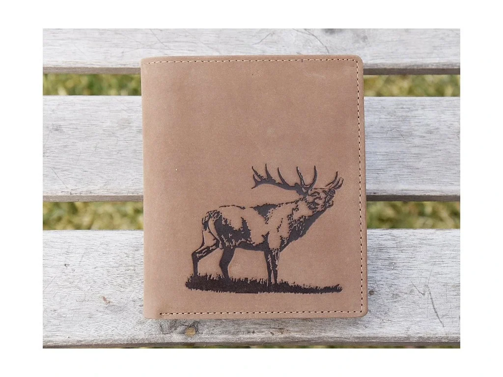 Poľovnícka koženná peňaženka 17 - Jeleň